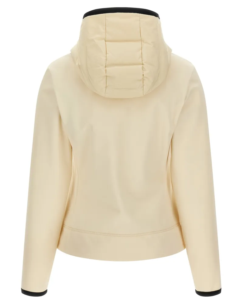 Moncler Quilted Padded Zip-Up Down Jacket — White White