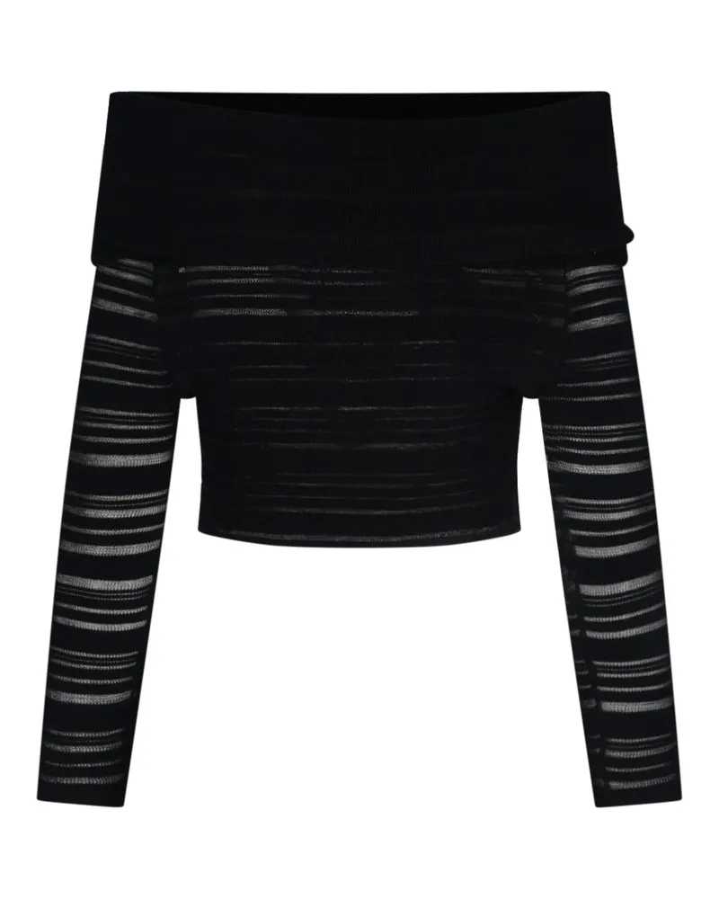 ADAMO Women Top Black Viscose Polyamide Polyester Black