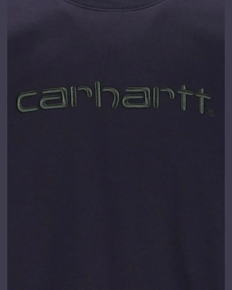 Carhartt WIP Men Sweatshirt Cotton-Blend Dark Navy Sweatshirts Sweater Navy