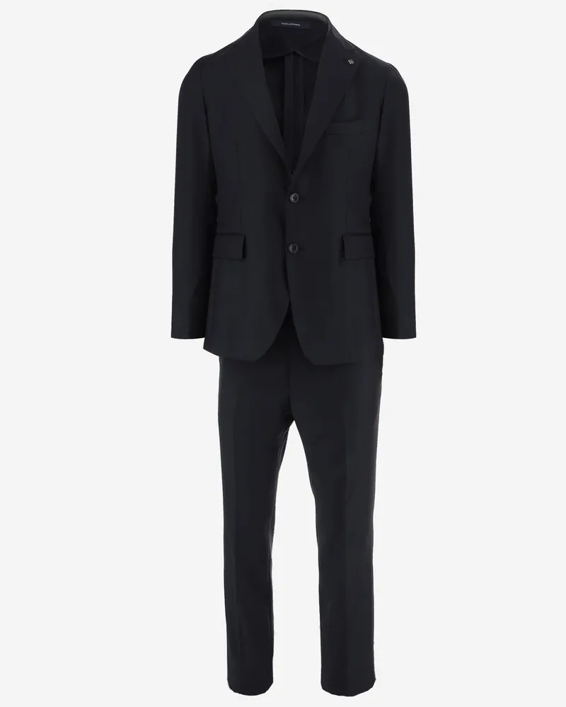 Tagliatore Men's Suit Wool Dark Navy Suits Navy