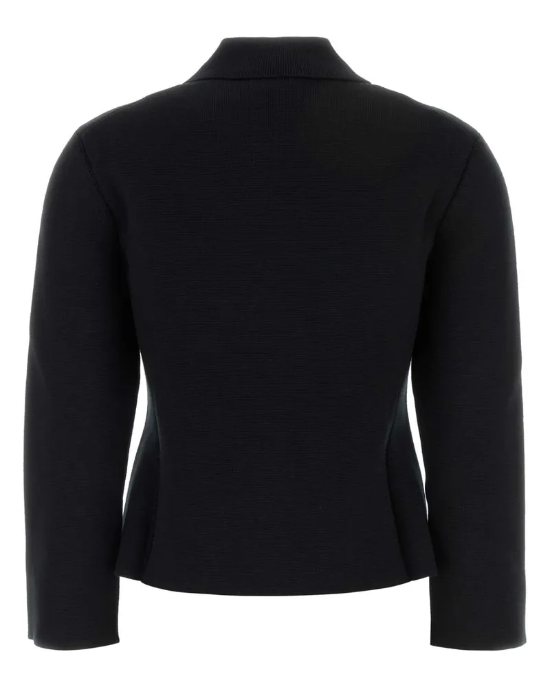 Saint Laurent Women's Black Wool Cardigan Noir Exterior: Abiti Dress Black