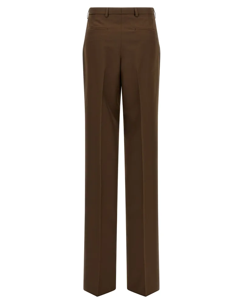 Gucci Women's Brown Polyester Dress Pants Brown