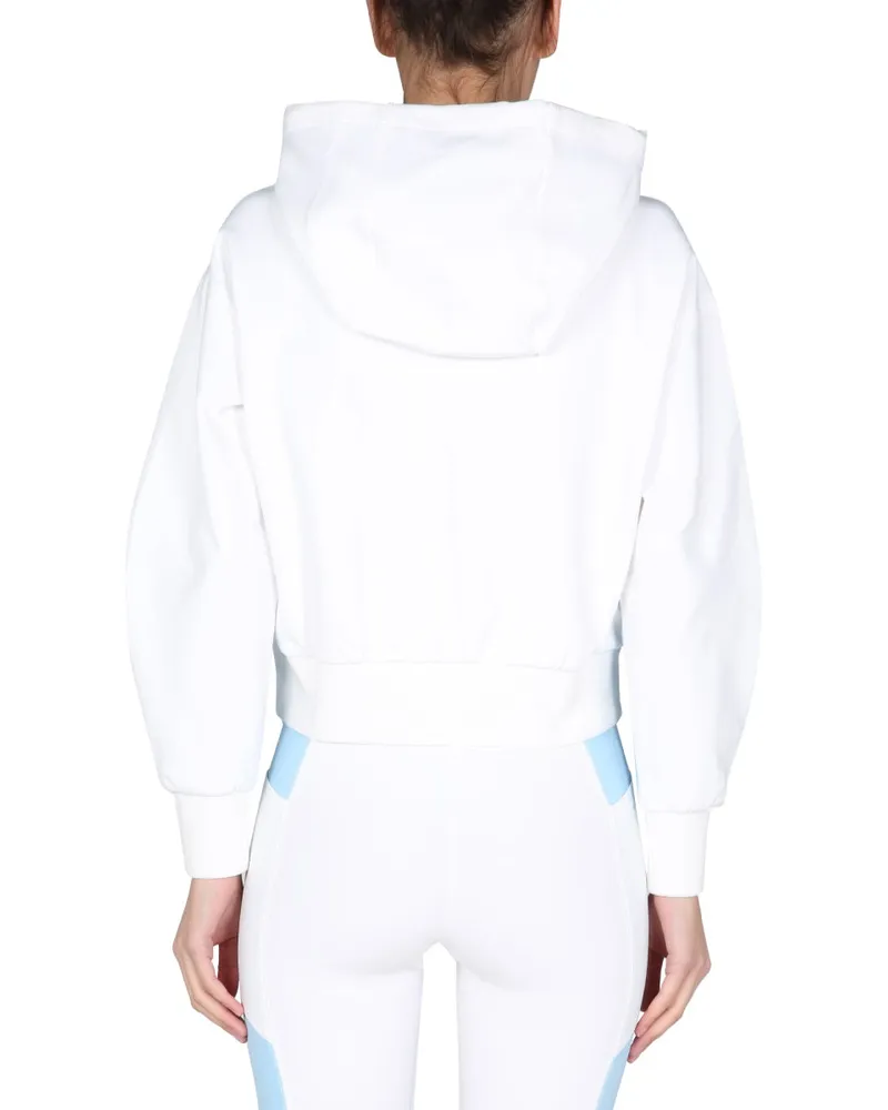 Stella McCartney Logo-Print Hooded Sweatshirt — White White