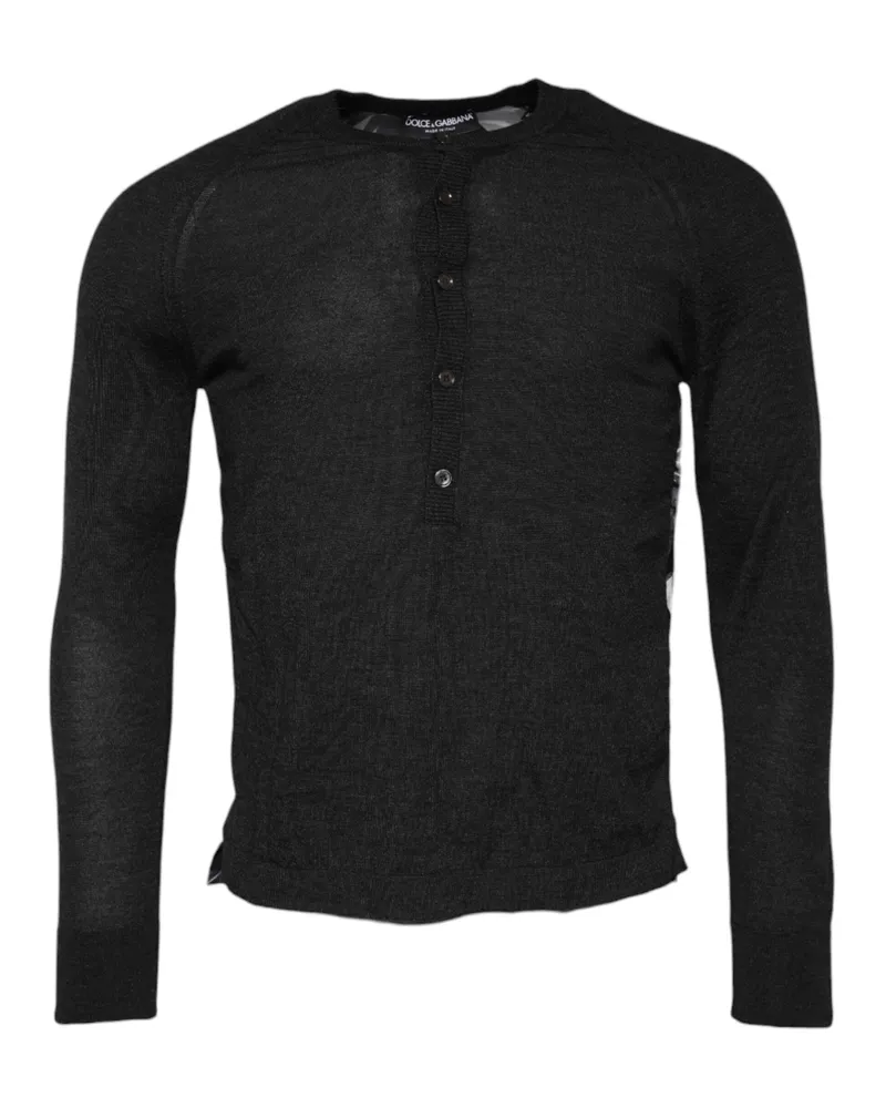 Dolce & Gabbana Men's Cashmere-Silk Knit Cardigan Black Black
