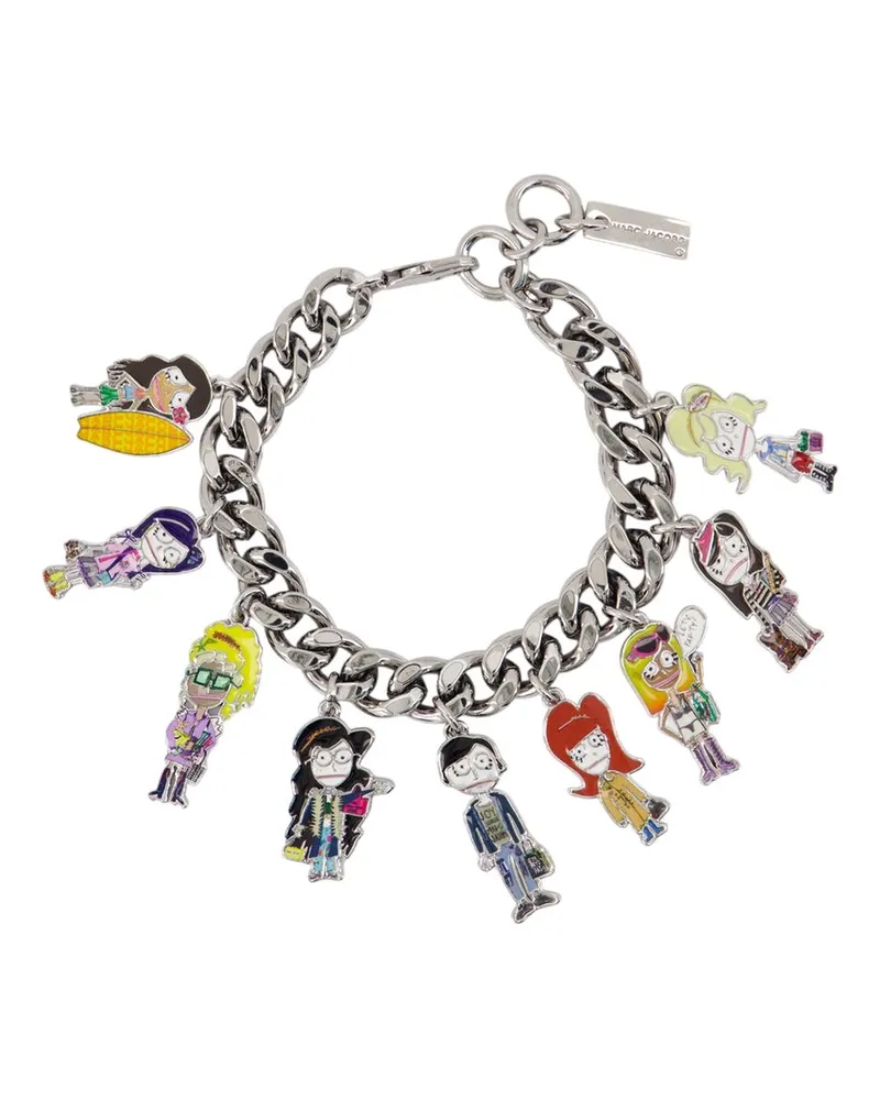 Marc Jacobs Women's Miss Marc City Charm Bracelet - Jacobs Metal Silver Jewelry-Watches Bracelets Silver