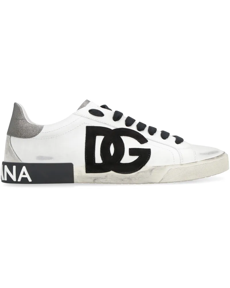 Dolce & Gabbana Men's Low-Top Sneakers White Calf Trainers White
