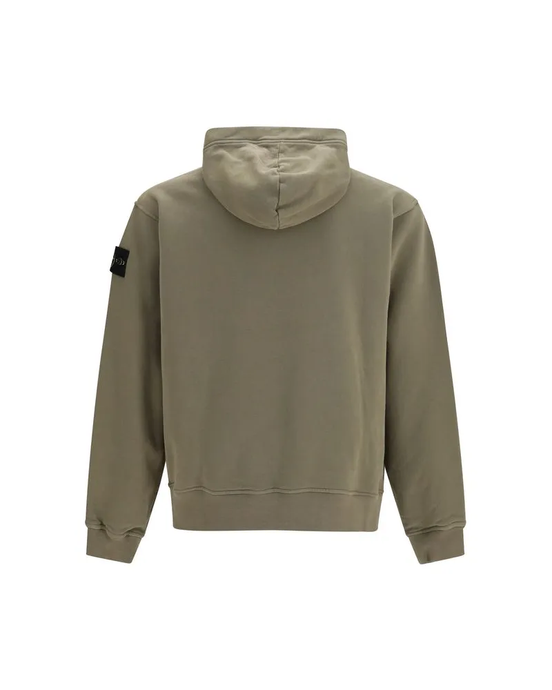 Stone Island Men's Bicolor Cotton Sweatshirt Clothing Beige