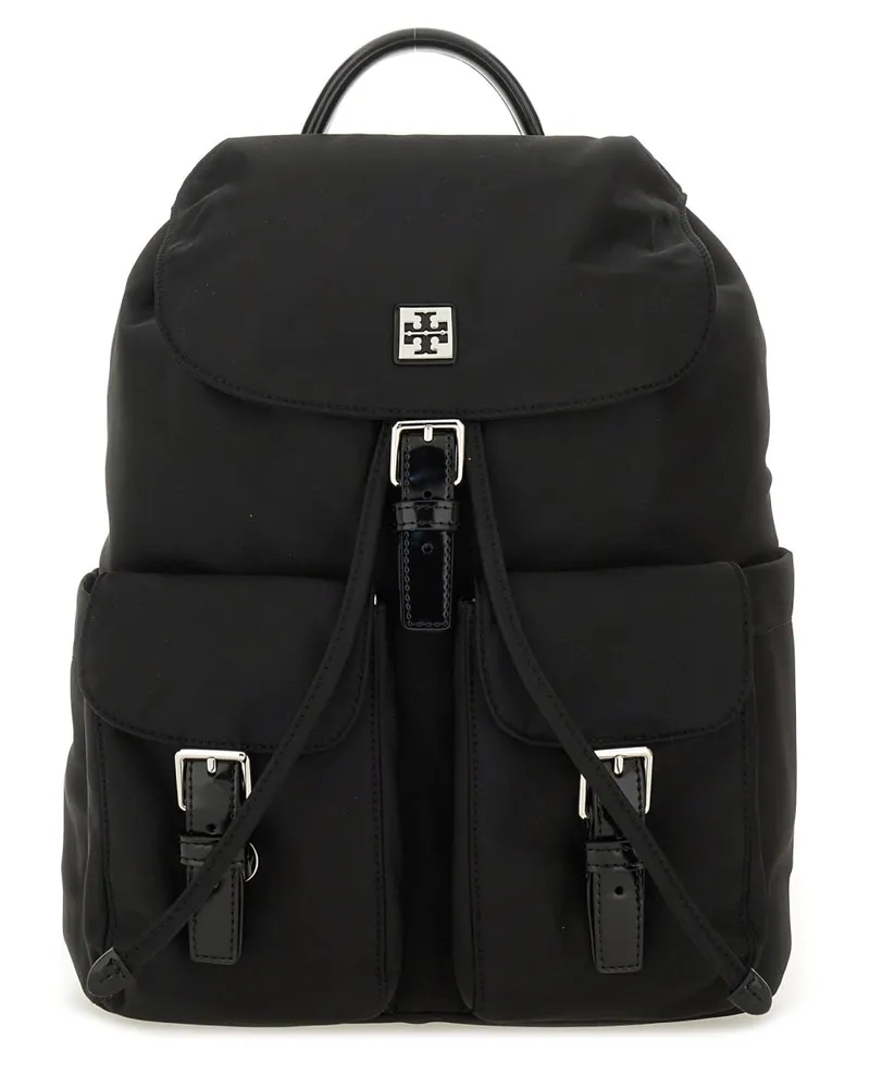 Tory Burch Women's Backpack Virginia Black Shoulder Bags Black