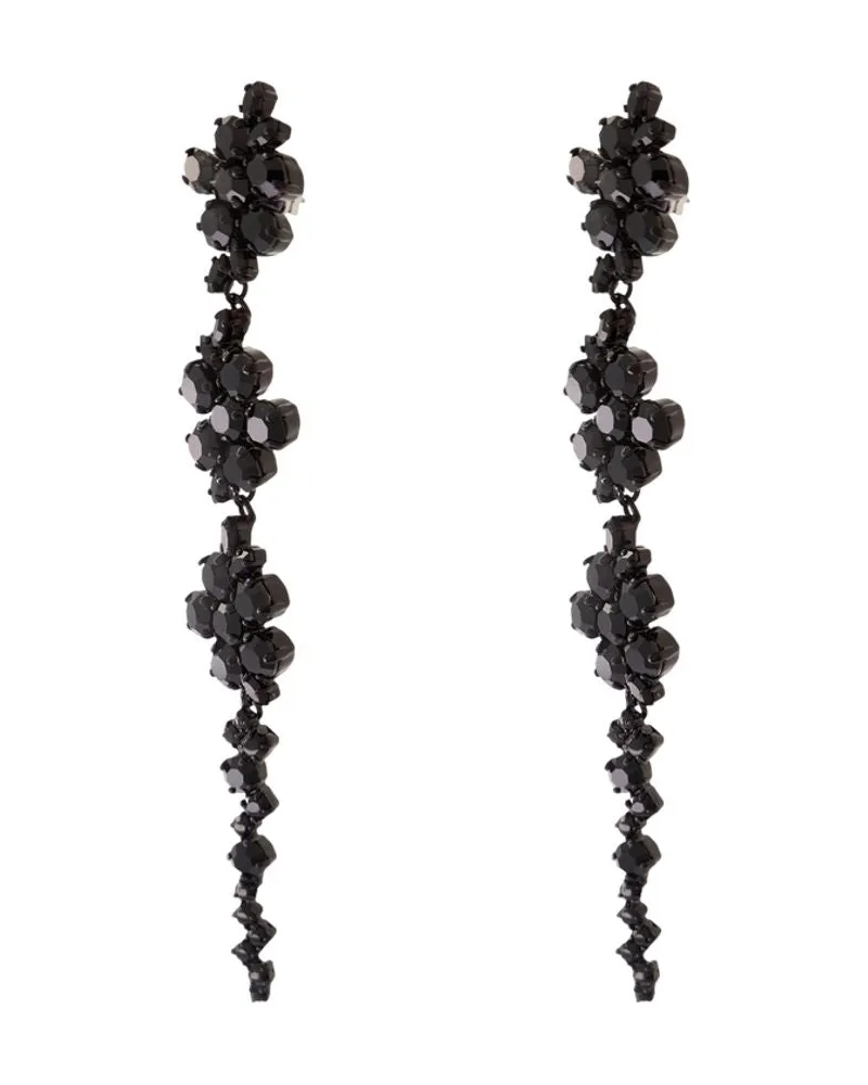 Simone Rocha Women's Floral Earrings -  Synthetic Pearls Black Synthetic_pearls Jewelry-Watches Black
