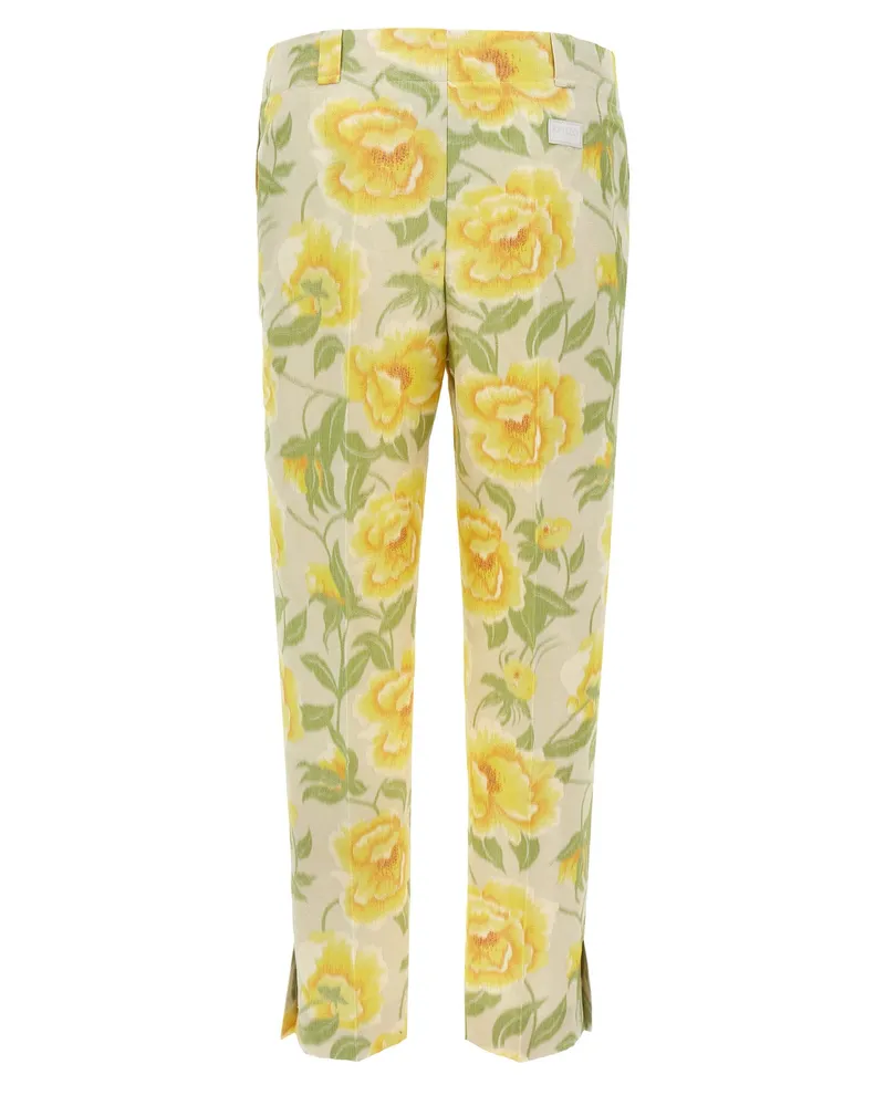 Kenzo Peonies Trousers — Cream Cream