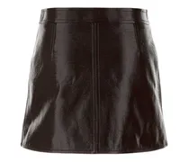 Women's Vinyl Skirt Brown Cotton Poliurethane Elastane