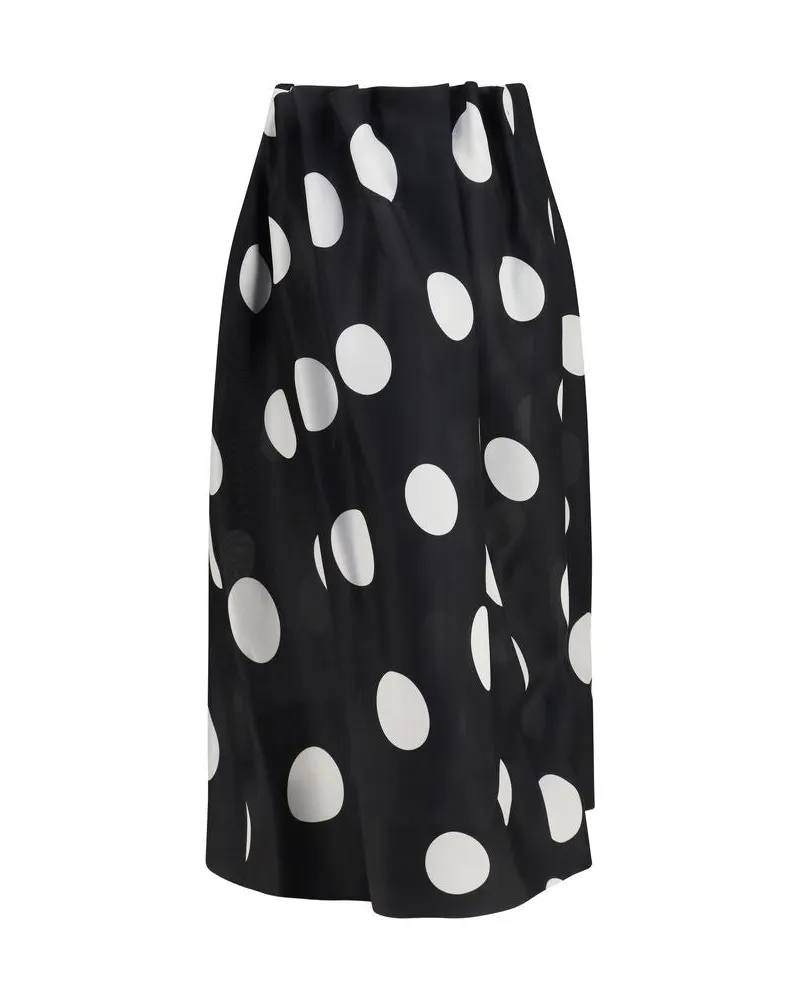 KHAITE Women's Black Silk Skirt Black