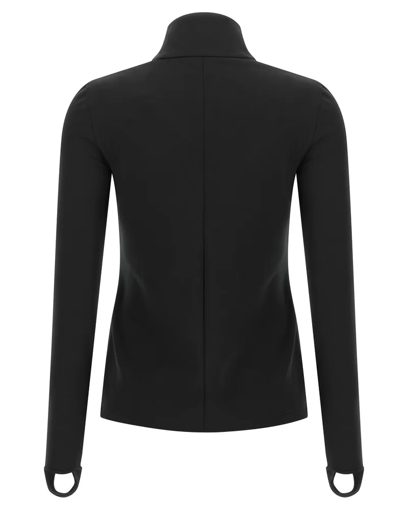 Courrèges Stretch Technical Fabric Sweatshirt — Black Black