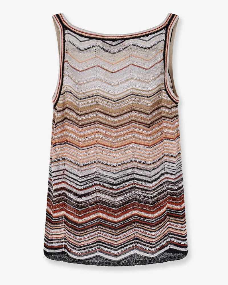 Missoni Women's Viscose Tank Top With Chevron Pattern T-Shirts & Jerseys Multicolor