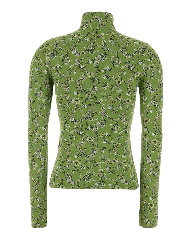 Loewe Embroidered Viscose Blend Sweater — Green Green