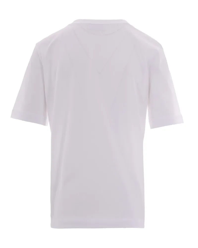 Lacoste Women's T-Shirt V Relaxed White Cotton T-Shirts & Jerseys White