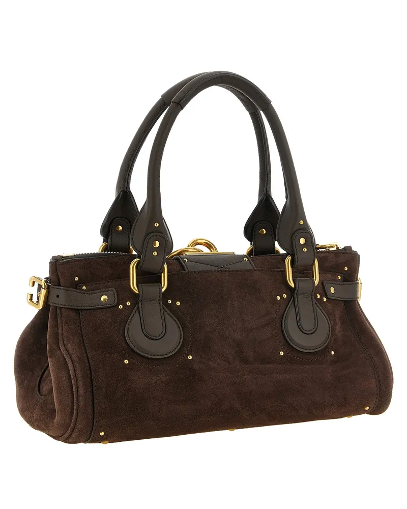 Chloé Suede Shoulder Bag — Brown Brown