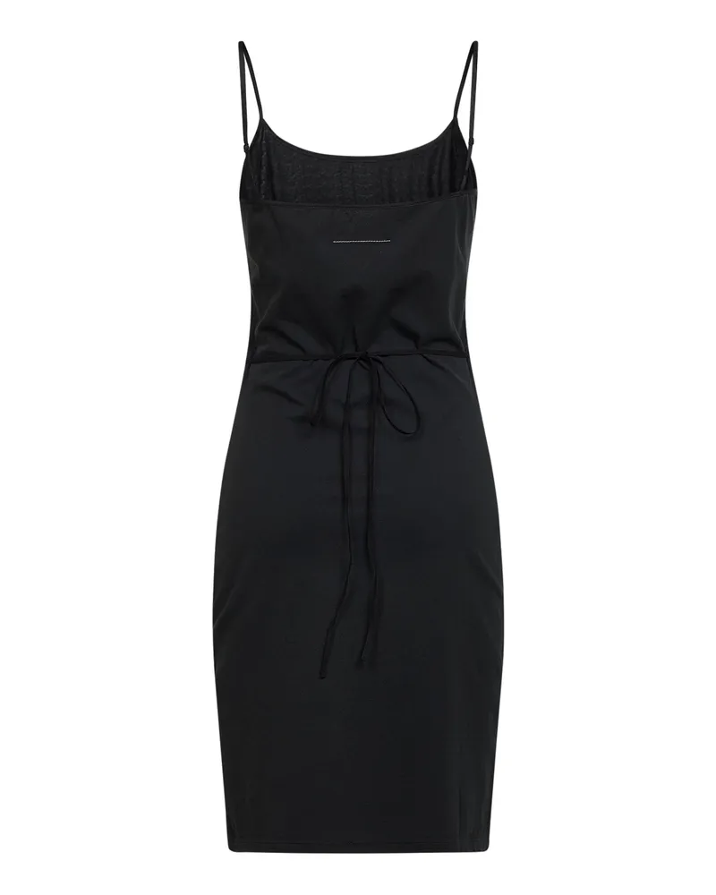 Maison Margiela Women's Mini Dress Belted Black Cotton Black