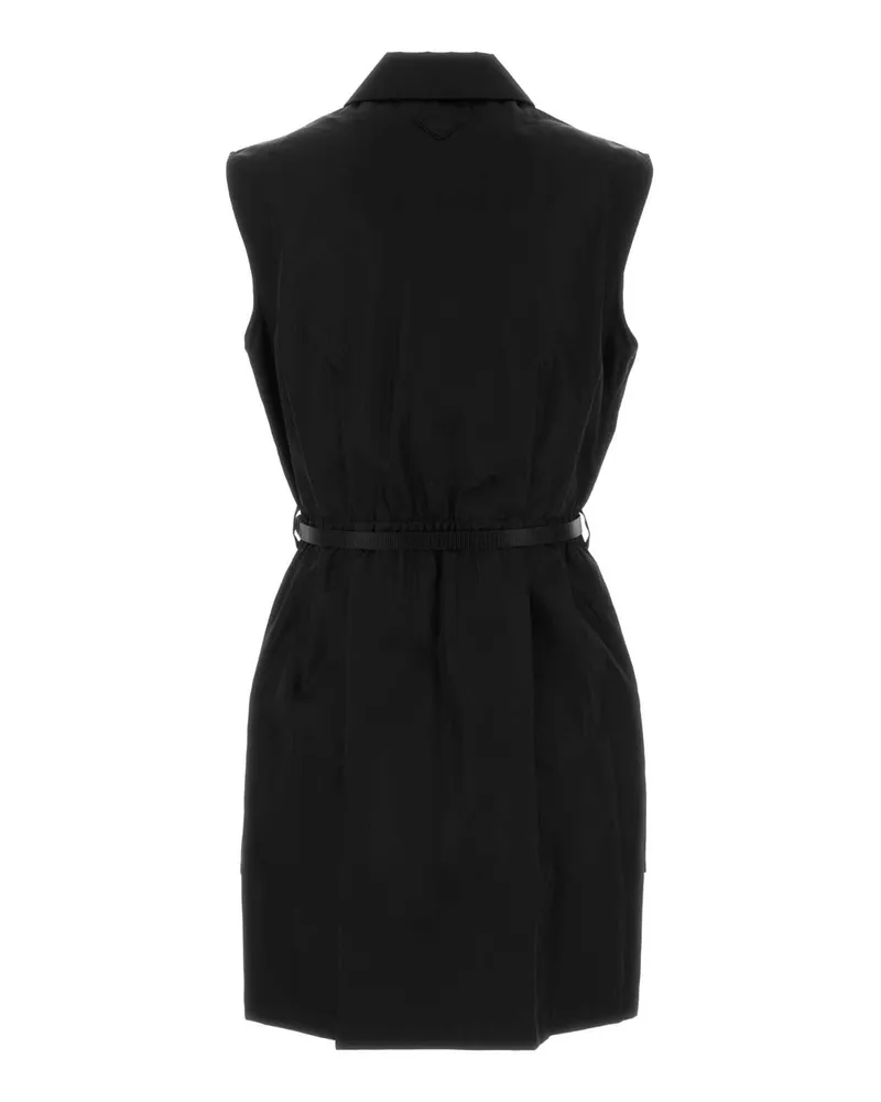 Prada Women's Black Re-Nylon Mini Dress Nero Exterior: Abiti Black