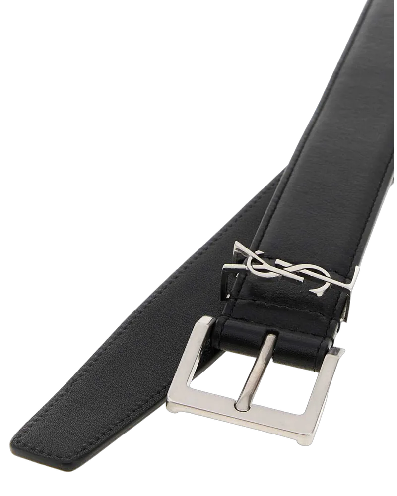 Saint Laurent Nero Cinture Belt Nero