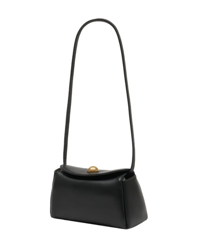 AMI Paris Women's Mini Carrousel Shoulder Bag -  Leather Black Calfskin Crossbodies Black