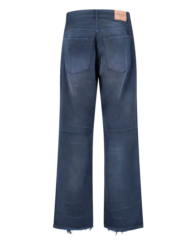 Balenciaga Men's Jeans Blue Cotton Navy