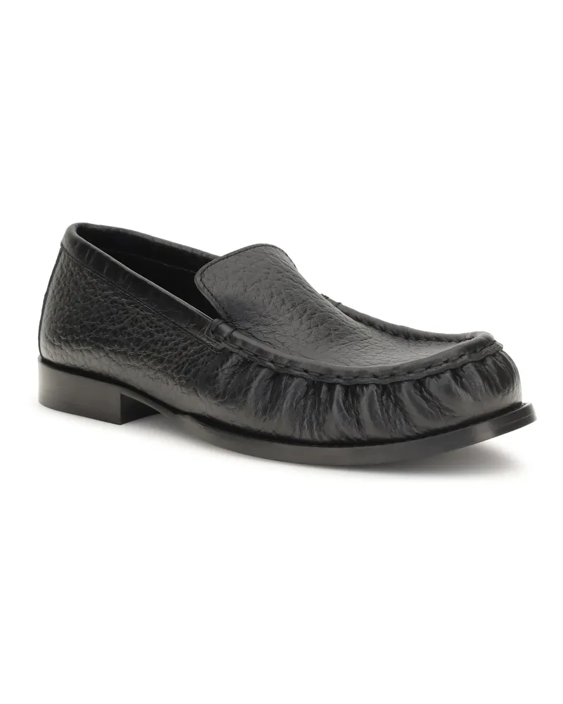 Dries van Noten Women's Loafers Grained Calf Leather Black Black