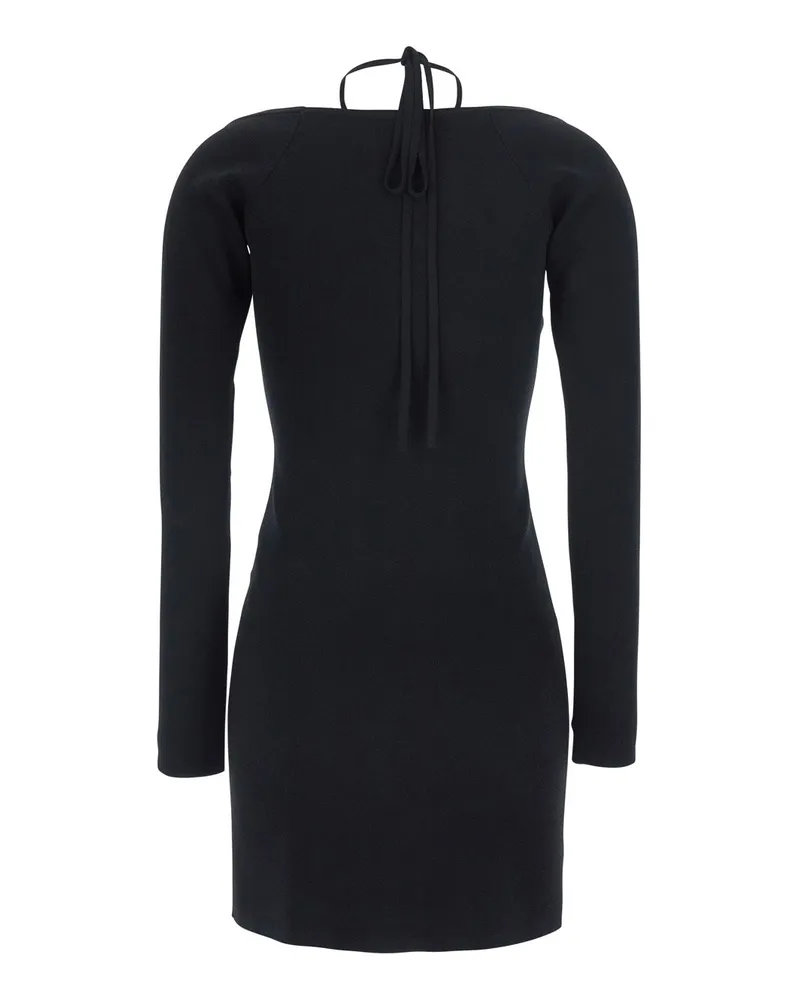 Elisabetta Franchi Women's Knit Mini Dress Black Black