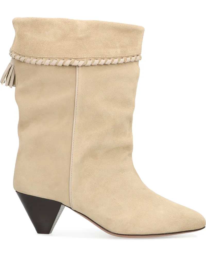 Isabel Marant Women's Dalby Boots Suede Sand Calfskin Beige
