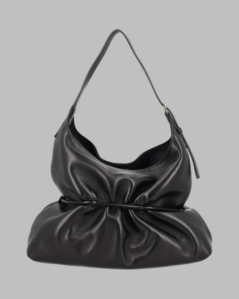 Balmain Sphynx Lambskin Leather Shoulder Bag — Black Black