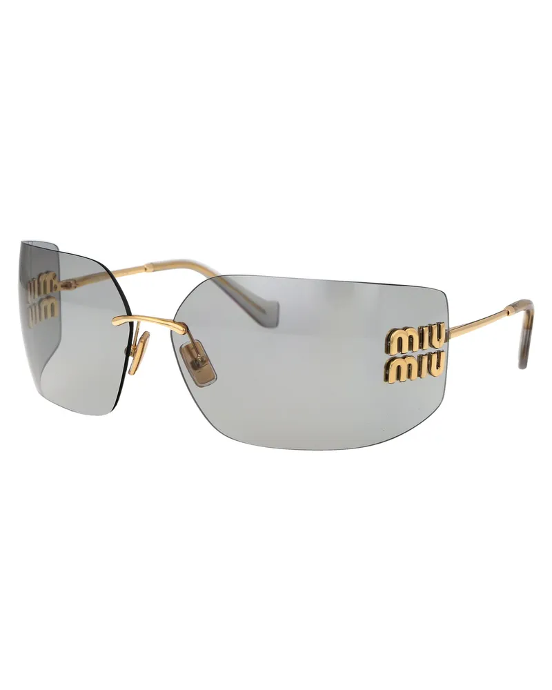 Miu Miu Women's Sunglasses Gold Metal Frame Gold