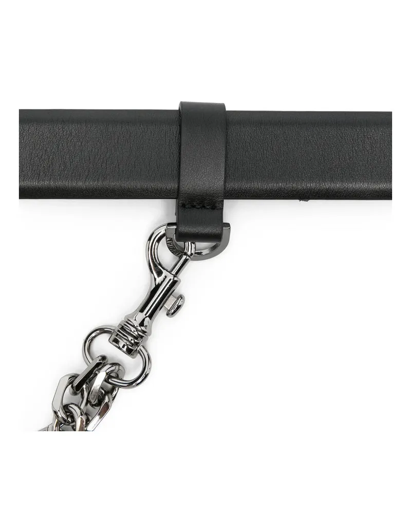 ATTICO Chain Detail Belt — Black Black