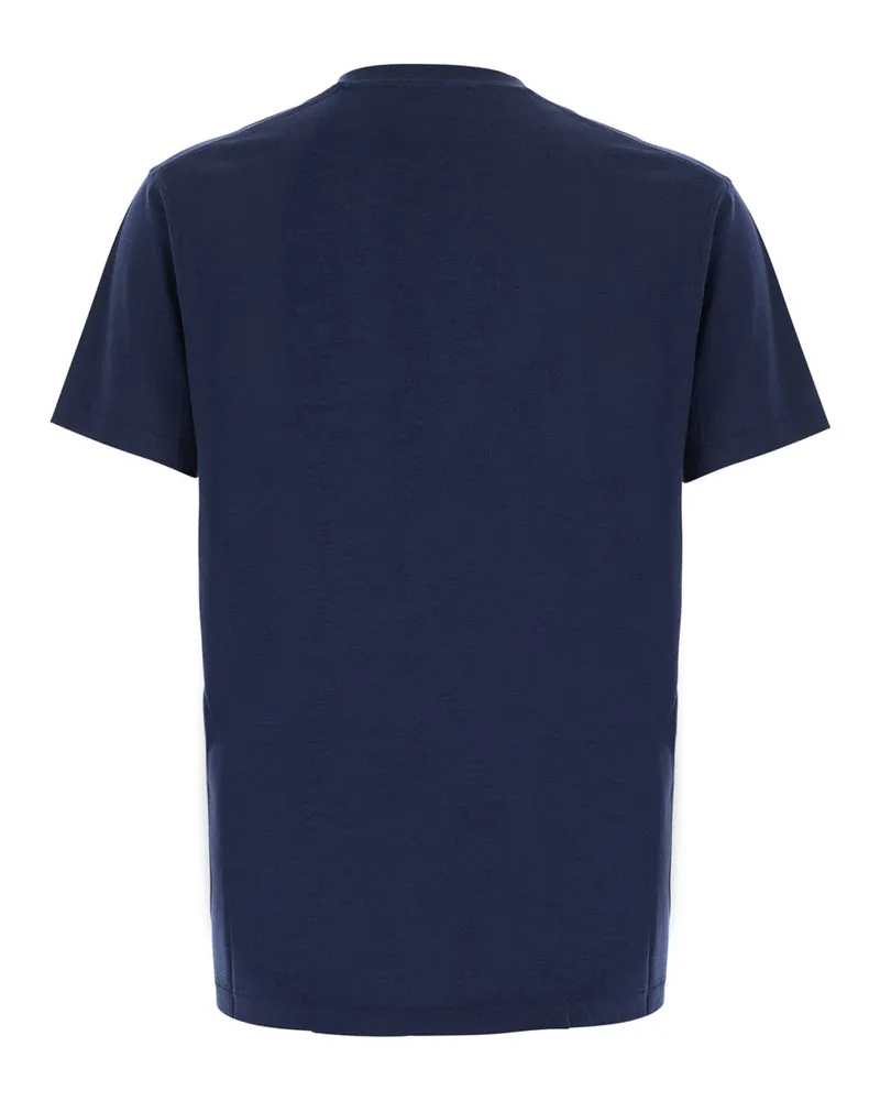 Tom Ford Tone-on-tone Logo Crew Neck T-Shirt — Navy Navy