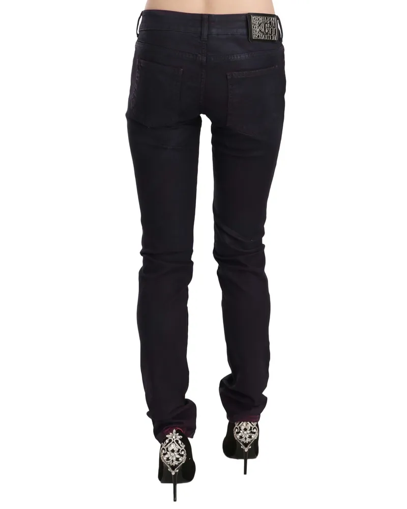 Just Cavalli Low-Rise Skinny Denim Jeans — Black Black