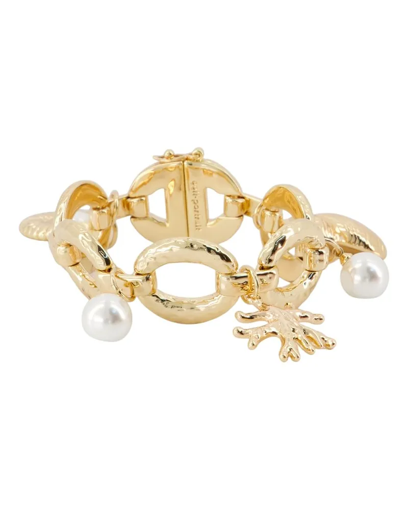 Self-Portrait Women's Coral Charm Bracelet Self Portrait Metal Gold Jewelry-Watches Bracelets Gold