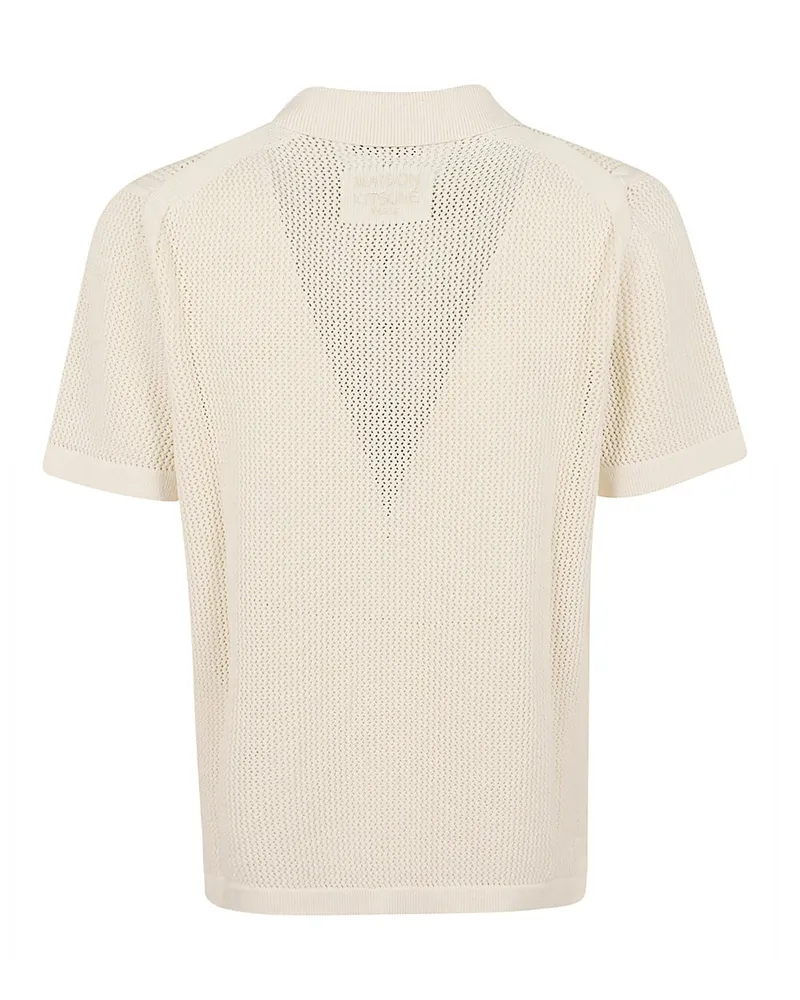 Kitsuné Men's Cardigan Open Knit Pure Ecru Cotton Cardigans Sweater Beige