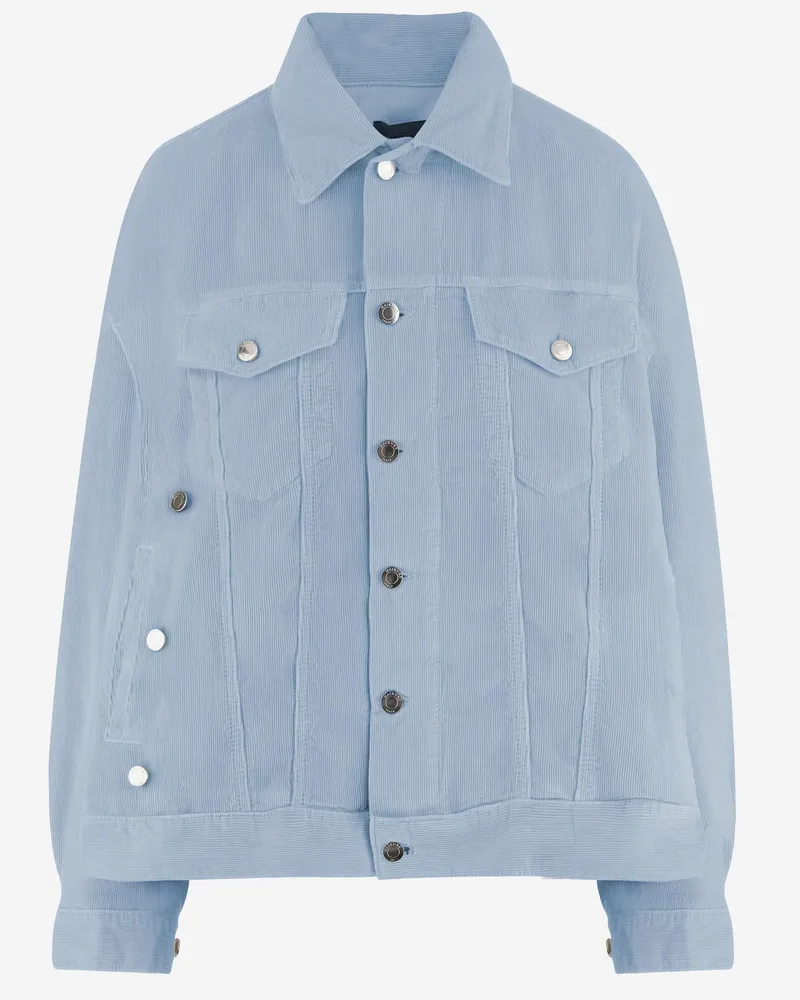 Haikure Women's Jacket Cotton Velvet Light Blue Blue
