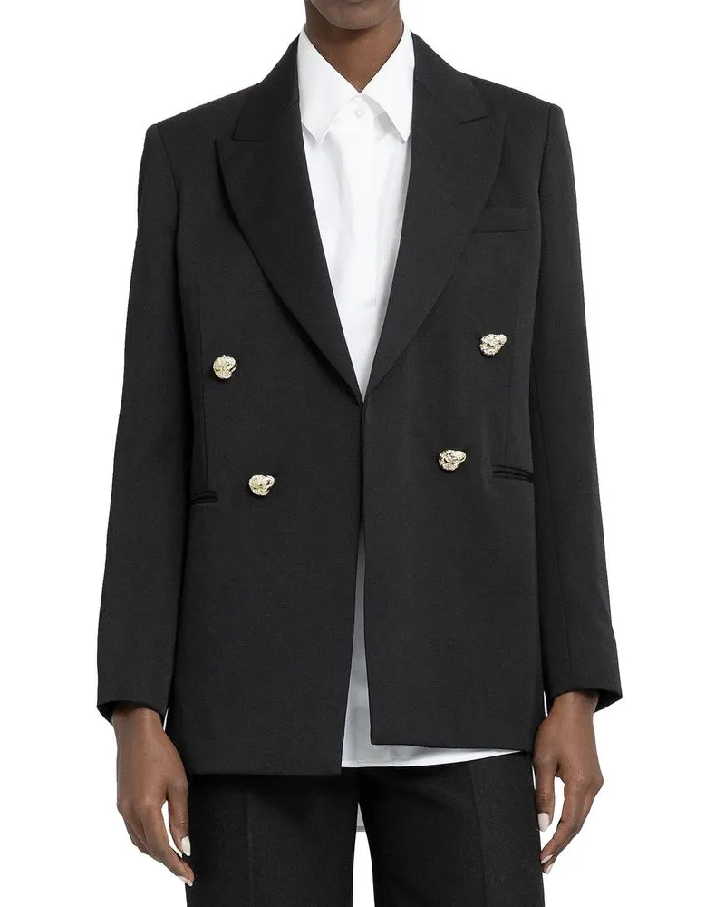 Lanvin Women's Black Virgin Wool Blazer Clothing Black