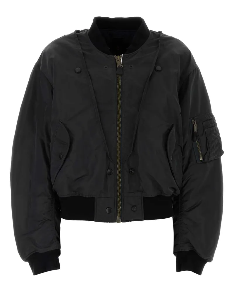 Maison Margiela Reversible Bomber Jacket — Black Black