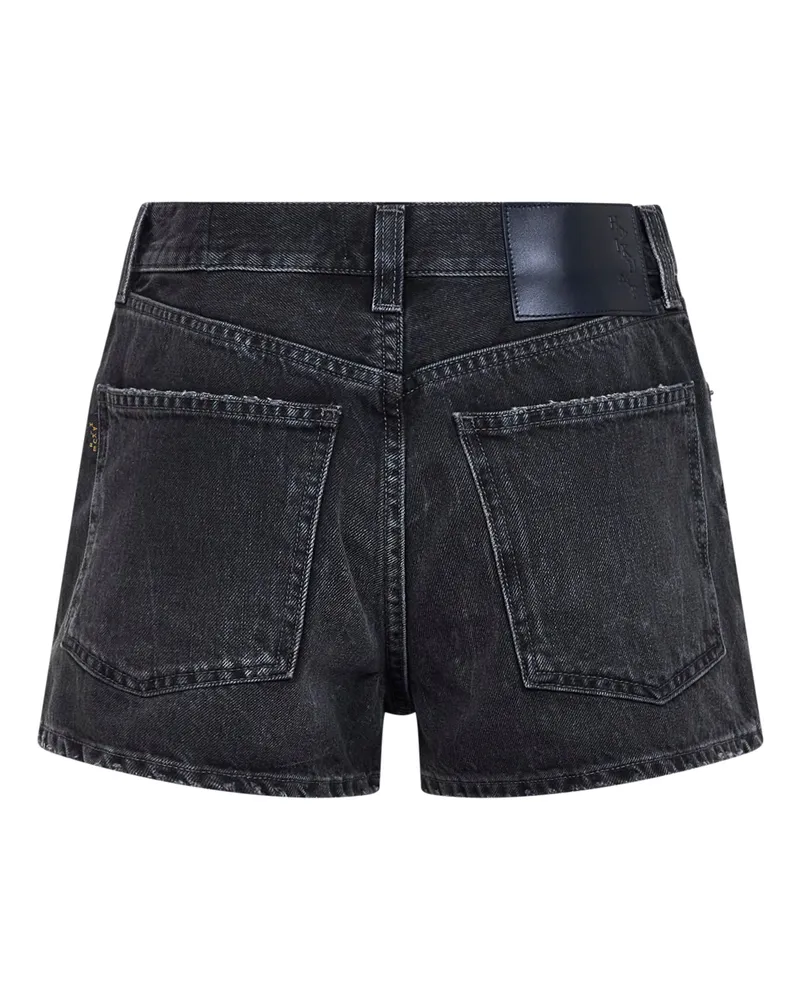 Haikure Black Denim Denim Shorts — Black Black
