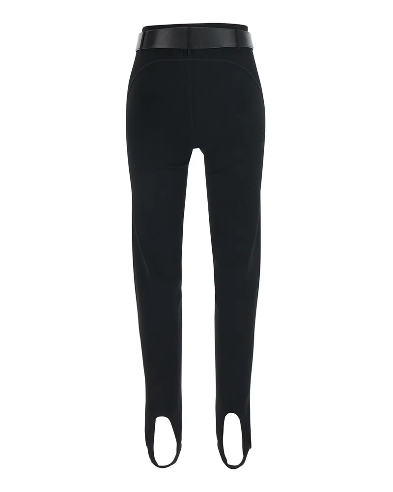 Self-Portrait Stirrup Leggings — Black Black