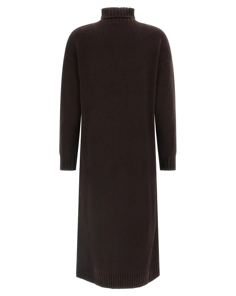 Max Mara Fragore Tunic Dress — Brown Brown