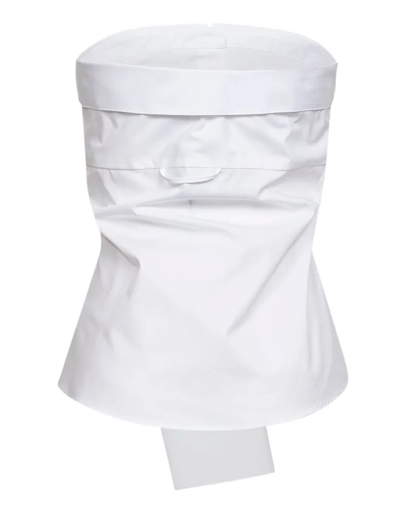 Giuseppe di Morabito Women's Bustier Top Poplin White Cotton Tops White