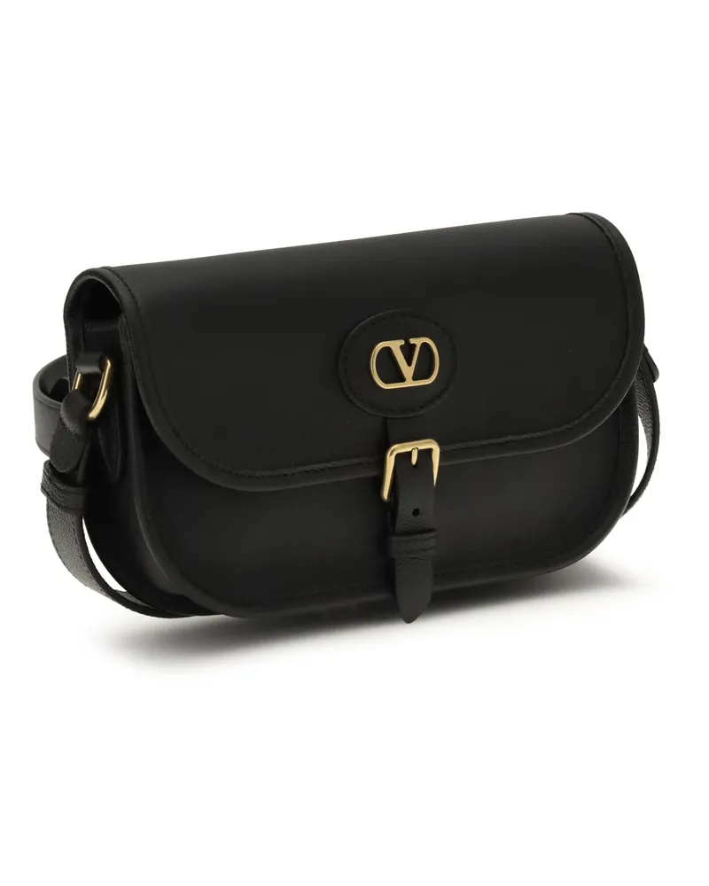 Valentino Garavani Men's Small Antibes Shoulder Bag Nero Calf Leather Bos Taurus Black