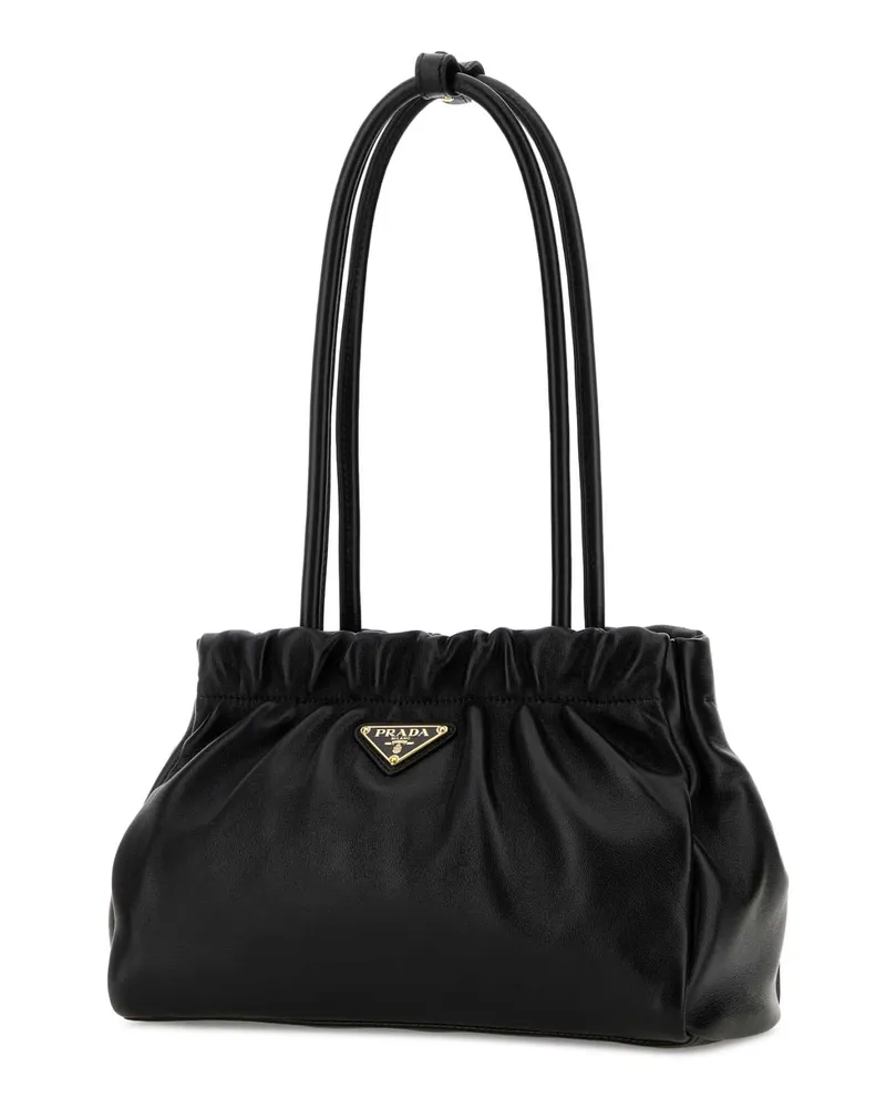 Prada Women's Black Nappa Leather Shoulder Bag Nero Borse A Mano Black