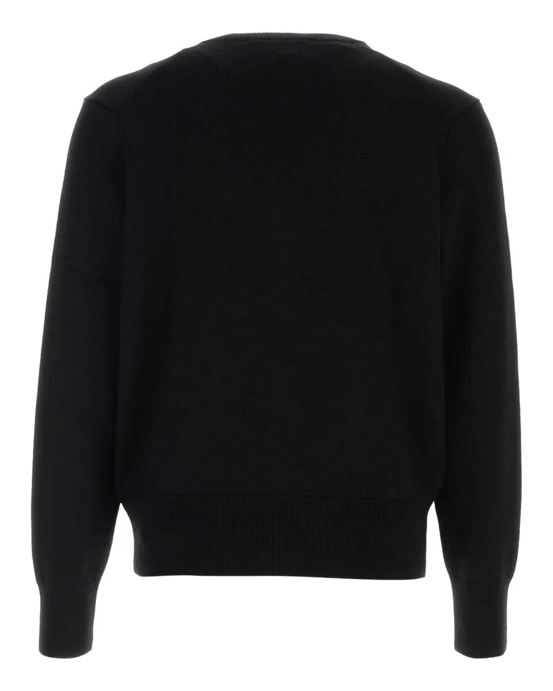 AMI Paris Men's Merinos Cardigan Black Merino Wool Black