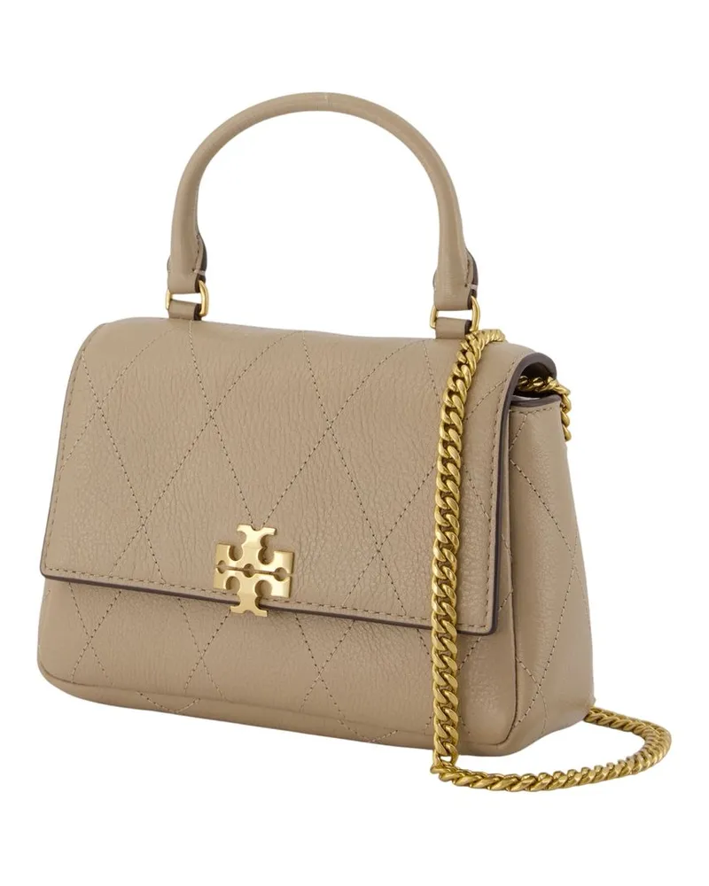Tory Burch Women's Wallet On Chain Charlie Top Handle -  Leather Beige Calfskin Bags Wallets-On-Chain Beige