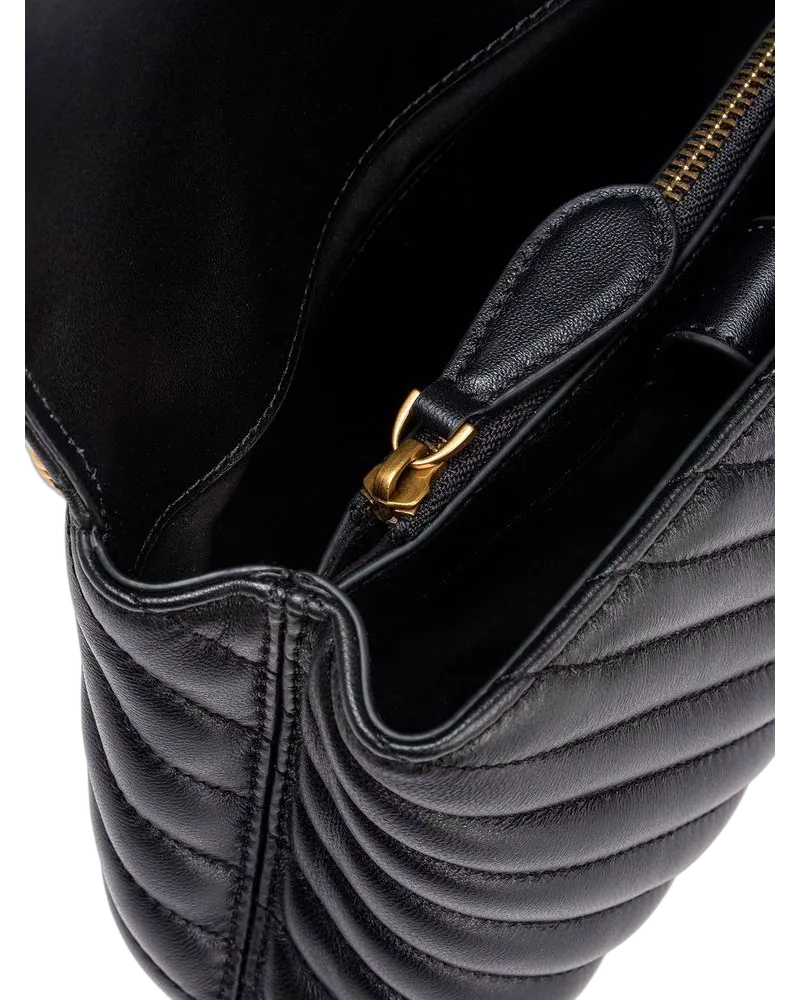 Pinko Women's Top Handle Bag Black Sheep Nappa - Top-Handle-Bags Black