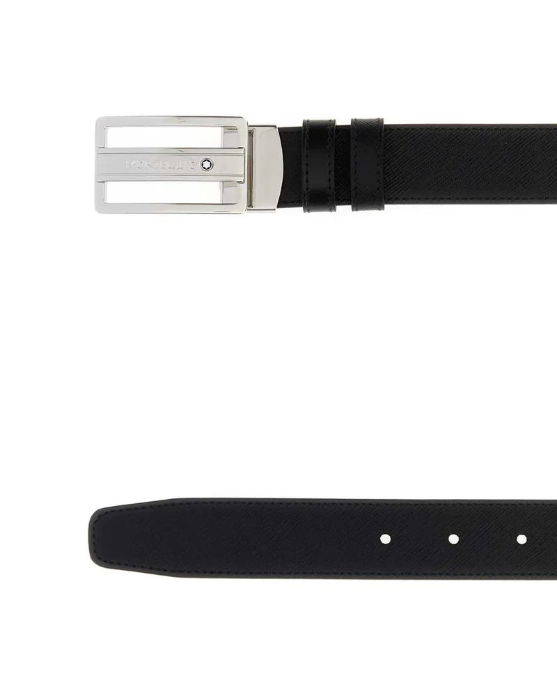 Montblanc Leather Belt — Black Black