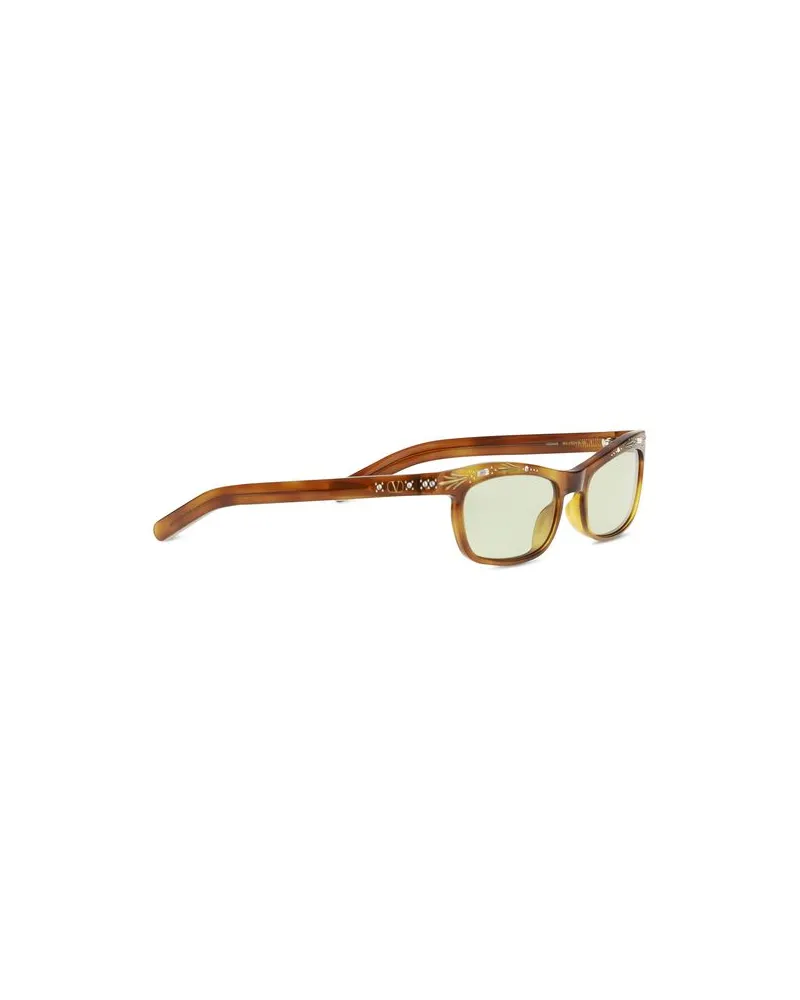 Valentino Garavani Women's Brown Acetate Sunglasses Brown